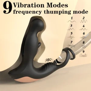 Vibrating Prostate Massager with Dual Ring Lock – Advanced Male Anal Pleasure Device